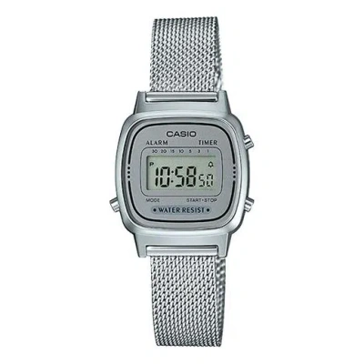 Casio Analog Waterproof Unisex Silver Digital In Metallic