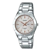 Casio Analogue Series Waterproof Quartz Silver/white In Metallic