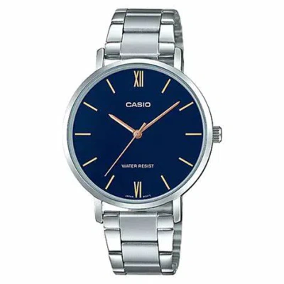 Casio & Vintage Casio Ltp-vt01d-2budf Women's Stainless Steel Watch – Blue Dial