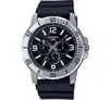 CASIO & VINTAGE CASIO MTP-VD300-1BUDF MEN'S BLACK DIAL RESIN STRAP WATCH