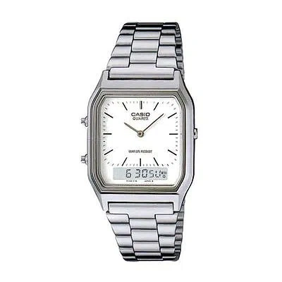 Pre-owned Casio Aq-230a-7d Retro Digital Analog Alarm Mens Watch Aq-230 Aq-230a