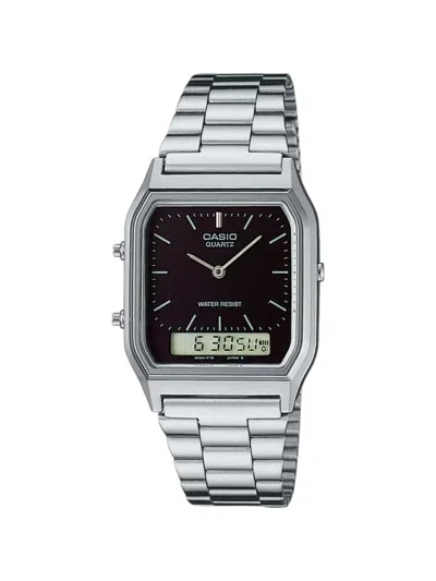 Casio Aq-230 39mm Watch In Metallic