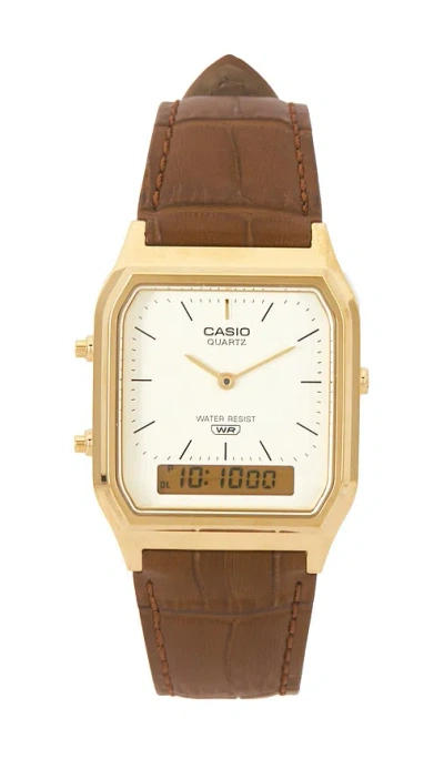 Casio Aq230 시계 In Brown