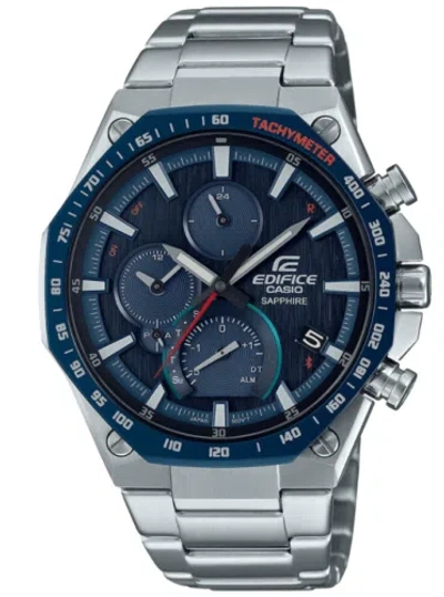 Pre-owned Casio Authentic  Edifice Bluetooth Tough Solar Blue Dial Men's Watch Eqb1100xdb-2