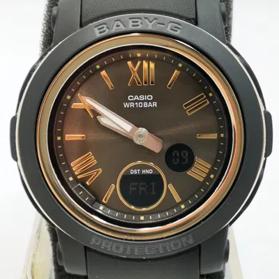 Pre-owned Casio Baby-g Bga-290-1ajf Black Analog Digital Women's Watch In Box