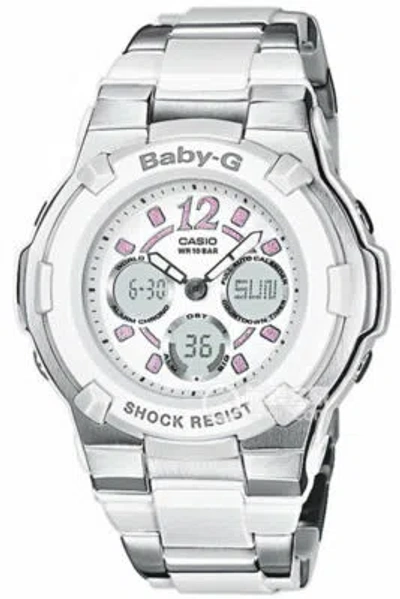 Pre-owned Casio Baby-g Black World Time Ladies Watch Bga-112c-7b