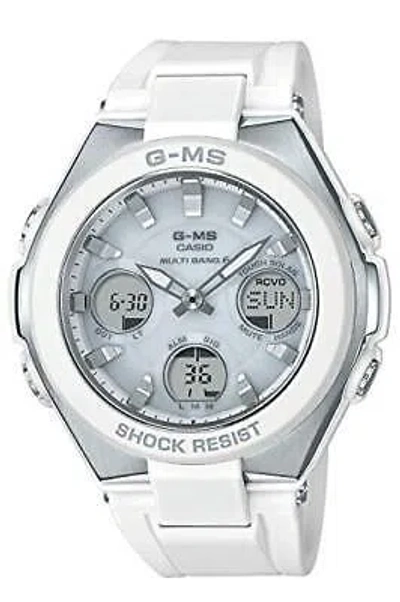 Pre-owned Casio Baby-g Msg-w100-7ajf Woman's Watch Radio Solar White