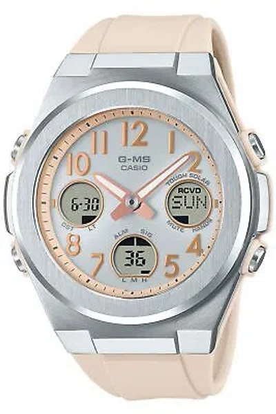 Pre-owned Casio Baby-g Msg-w610fe-4ajf G-ms Radio Solar Woman's Pink Wrist Watch Resin