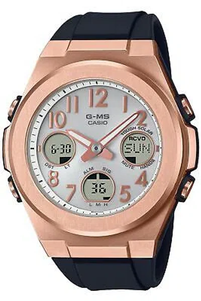 Pre-owned Casio Baby-g Msg-w610g-1ajf Analog Digital Radio Solar Watch Pink Gold 40.2mm