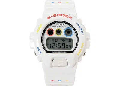 Pre-owned Casio Bape Gshock X Bearbrick Dw6900mt7 Ltd Watch White In Resin