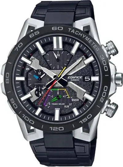 Pre-owned Casio Black Mens Chronograph Watch Edifice Eqb-2000dc-1aer