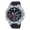 Casio Bluetooth Waterproof Edifice Sports Sapphire Crystal Quartz Solar Powered Mens Silver Analog/d In Black