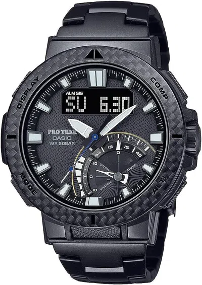 Pre-owned Casio Brand-new  Pro Trek Prw-73xt-1jf Solar Radio Watch With Titanium Band (jdm)
