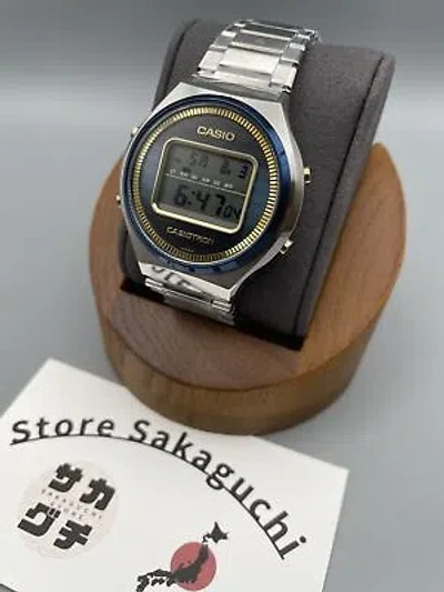 Pre-owned Casio Tron 50th Anniversary Trn-50ss-2ajr Watch Digital Blue Silver