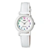 Casio Classic Fashion Elegant Minimalistic Macaron Waterproof Retro Quartz Leather Strap Watch White