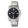 Casio Classic Fashion Hand Series Quartz Business Silver Analog In Metallic