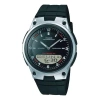 Casio Classic Retro Digital Watch 'black Metallic' In Green