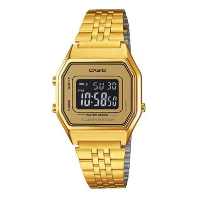 Casio Classical Vintage Square Waterproof Unisex Mens Gold Digital