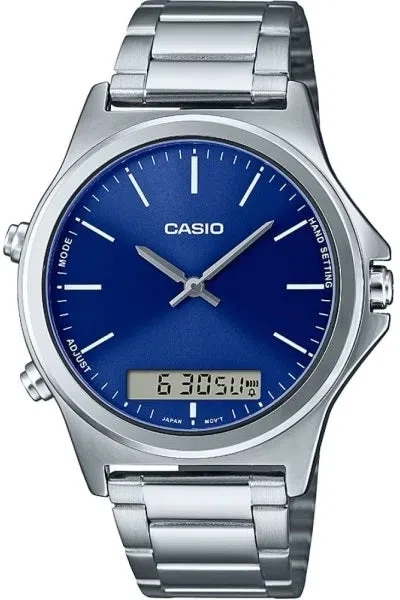 Casio Collection Mod. Ana-digit Alarm Blue Gwwt1 In Gold