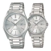 Casio Waterproof Stainless Steel Strap Mens Silver Analog