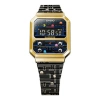 Casio Crossover Digital Cube Watch 'black Gold Blue'