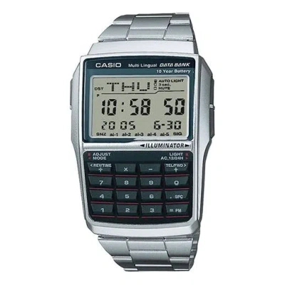 Casio Data Bank Vintage Muli-functional Water-proof Men'swatch Quartz Waterproof Mens Silver Digital