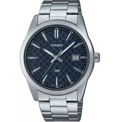 Casio Date Carbon Look Dial - Blue Gwwt1 In White
