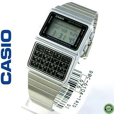 Pre-owned Casio Dbc610a-1a Men's Vintage Stainless Steel Band 50 Telememo Calculator