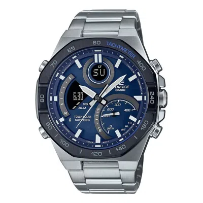 Casio Digital-analog 'silver Navy' In Metallic