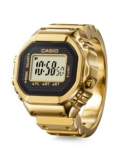 Casio Digital Ring 19mm Ring Watch In Gold