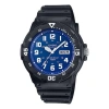 Casio Diver Look Series Water Proof Waterproof Blue Analog In Black
