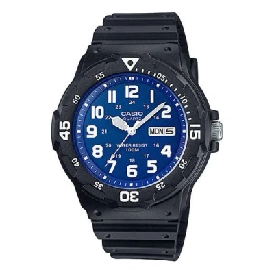 Casio Diver Look Series Water Proof Waterproof Blue Analog In Black