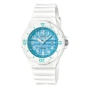 Casio Diving Sports Waterproof Blue Analog In White