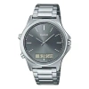 Casio Dress Analog-digital Watch 'steel Grey Silver' In Metallic