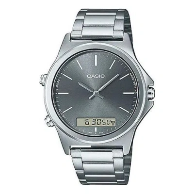 Casio Dress Analog-digital Watch 'steel Grey Silver' In Metallic