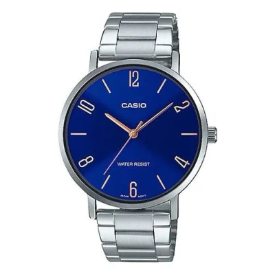 Casio Dress Analog Watch 'royal Blue Silver'