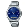Casio Dress Classic Analog-digital Watch 'silver Royal Blue'