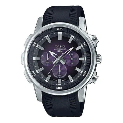 Casio Dress Classic Analog Watch 'black Purple Silver'
