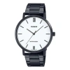 Casio Dress Classic Minimalistic Analog Steel Strap Watch 'black White'