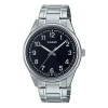 Casio Dress Classic Minimalistic Analog Watch 'silver Steel Black' In Metallic