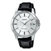 Casio Dress Men's Standard Stainless Steel Date Silver Dial Black/white Quartz Waterproof Mens Silve