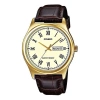 Casio Dress Minimalistic Business Analog Watch 'dark Brown Gold'