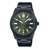 Casio Dress Pointer Display Analog Watch 'metallic Black Green'