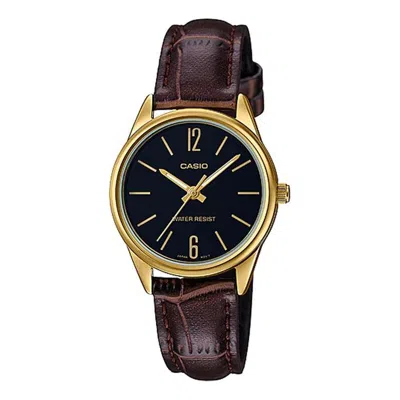 Casio Dress Series Wrist /black Quartz Waterproof Brown Analog