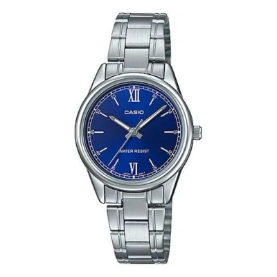 Casio Dress Seriesfashion Stainless Steelband Wrist Classic Blue Silver/blue Quartz Waterproof Silve