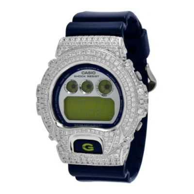 Pre-owned Casio Dw6900sb G-shock Iced Out Modified Watch