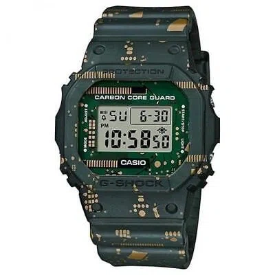 Pre-owned Casio Dwe-5600cc-3jr G-shock Mens Watch Green Digital Square Japan