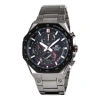Casio Edifice Analog Octagon Watch 'crystal Silver Black' In Metallic