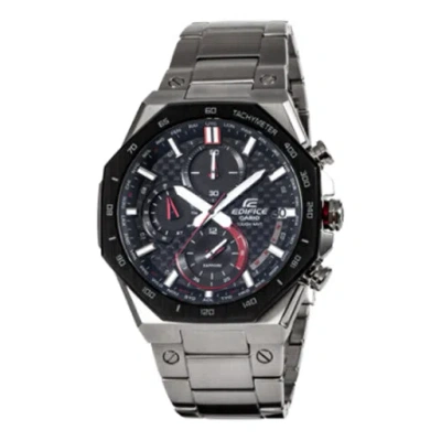 Casio Edifice Analog Octagon Watch 'crystal Silver Black' In Metallic