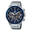 Casio Edifice Analog Watch 'silver Sapphire Crystal Blue' In Metallic